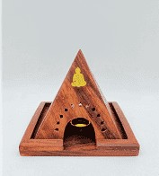 INCENSARIO PIRÁMIDE MADERA